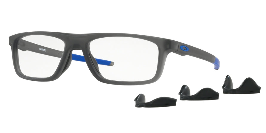 Oakley Optical POMMEL OX8127 Rectangle Eyeglasses  812702-SATIN GREY SMOKE 55-17-133 - Color Map grey
