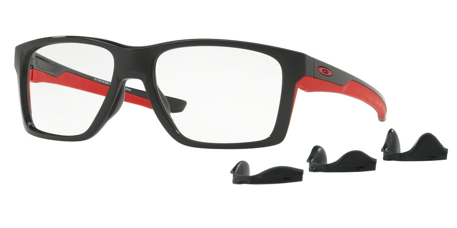 Oakley Optical MAINLINK MNP OX8128 Square Eyeglasses  812802-POLISHED BLACK 57-17-138 - Color Map black