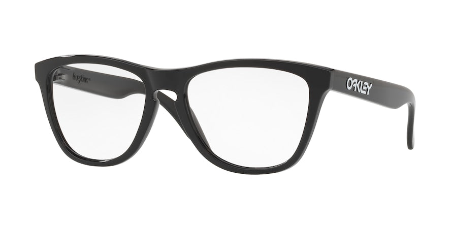 Oakley Optical RX FROGSKINS OX8131 Square Eyeglasses  813105-POLISHED BLACK 54-17-138 - Color Map black
