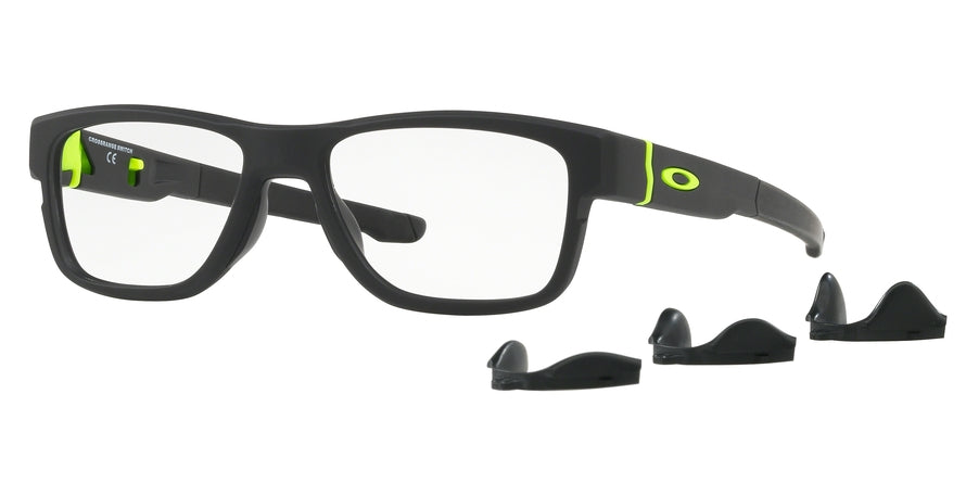 Oakley Optical CROSSRANGE SWITCH OX8132 Square Eyeglasses  813204-SATIN BLACK 54-17-139 - Color Map black
