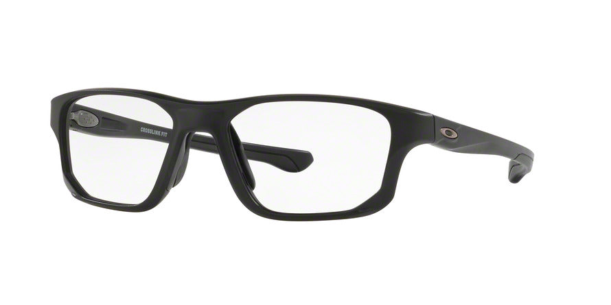 Oakley Optical CROSSLINK FIT OX8136M Rectangle Eyeglasses  813601-SATIN BLACK 53-17-150 - Color Map black