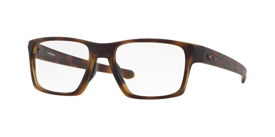Oakley Optical LITEBEAM OX8140 Square Eyeglasses  814004-MATTE BROWN TORTOISE 55-18-140 - Color Map havana