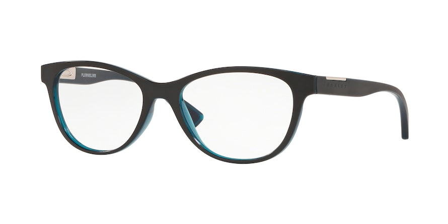 Oakley Optical PLUNGELINE OX8146 Round Eyeglasses  814603-POLISHED AURORA 52-16-138 - Color Map blue