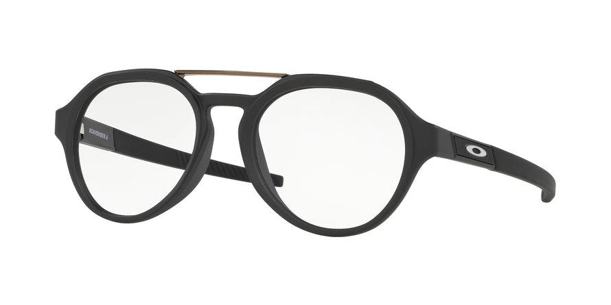 Oakley Optical SCAVENGER (A) OX8151F Round Eyeglasses  815101-SATIN BLACK 52-19-138 - Color Map black