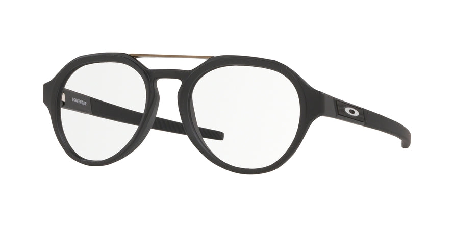 Oakley Optical SCAVENGER OX8151 Round Eyeglasses  815101-SATIN BLACK 51-19-138 - Color Map black