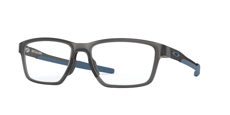 Oakley Optical METALINK OX8153 Rectangle Eyeglasses  815307-SATIN GREY SMOKE 55-17-136 - Color Map grey