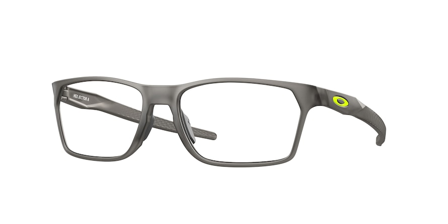 Oakley Optical HEX JECTOR (A) OX8174F Rectangle Eyeglasses  817402-SATIN GREY SMOKE 56-16-143 - Color Map grey