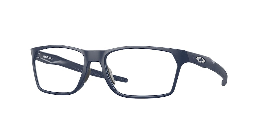 Oakley Optical HEX JECTOR (A) OX8174F Rectangle Eyeglasses  817404-SATIN BLACK CAMO 56-16-143 - Color Map black