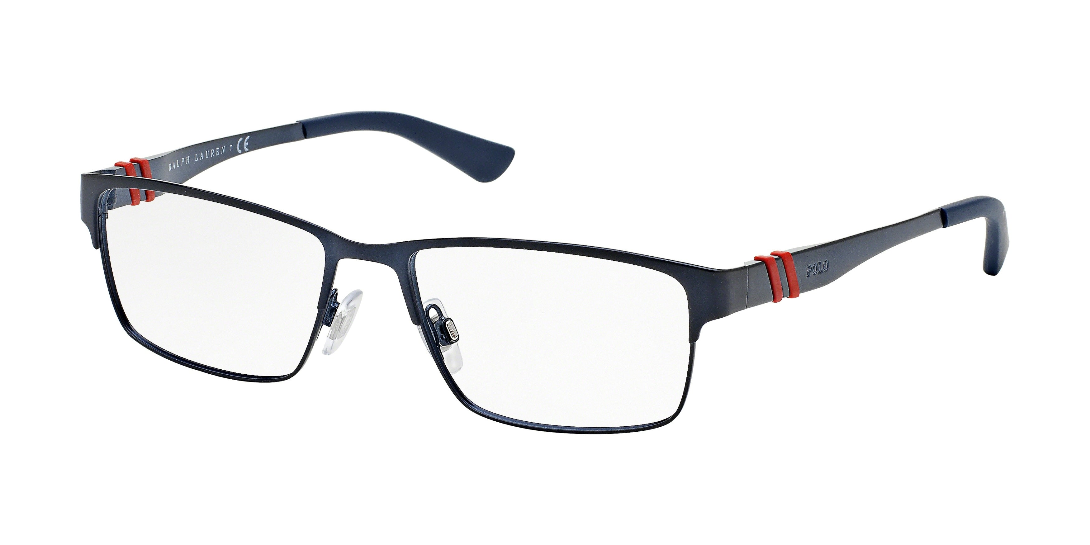Polo PH1147 Rectangle Eyeglasses  9119-Matte Navy Blue 53-145-16 - Color Map Blue