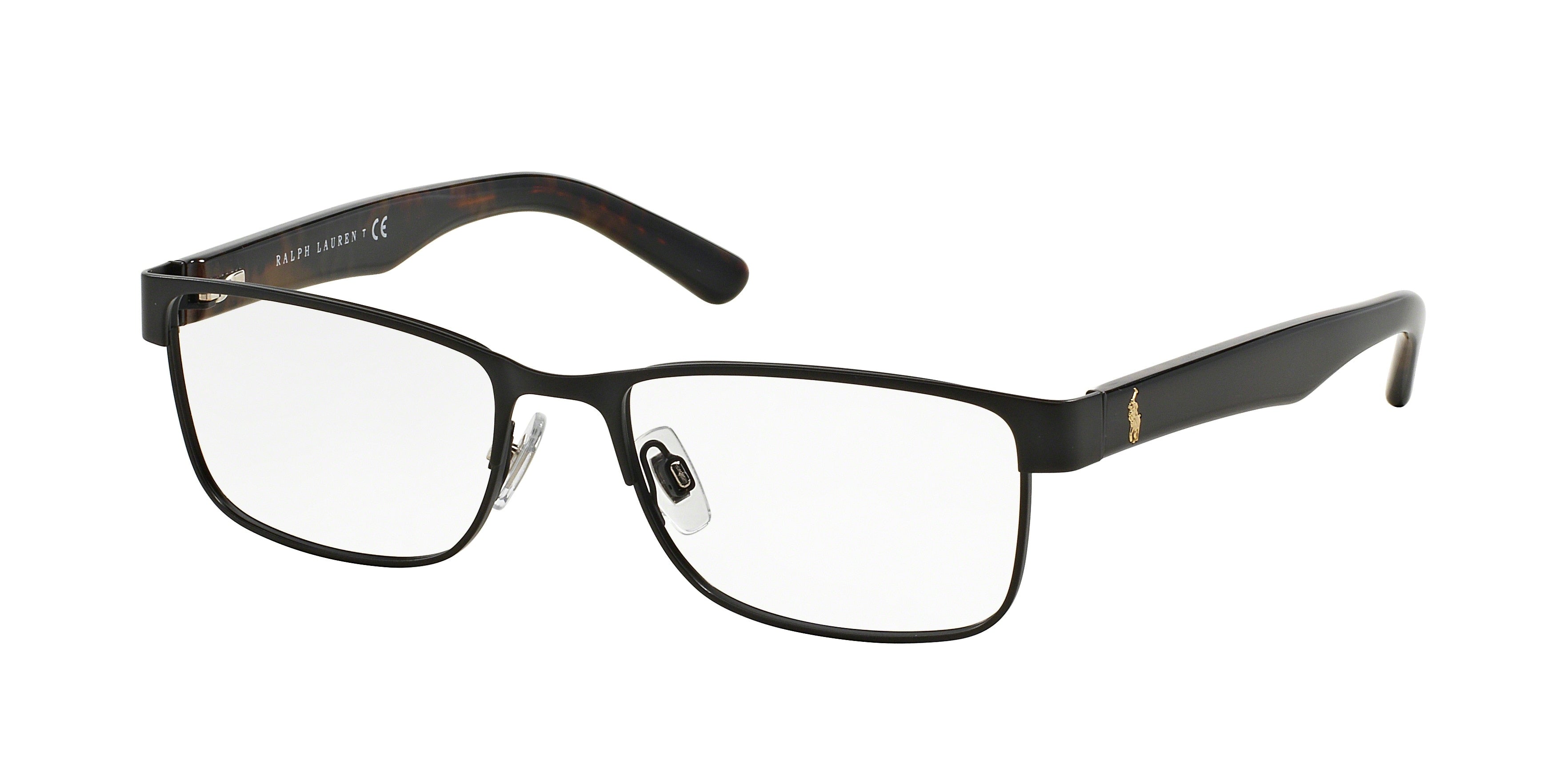 Polo PH1157 Rectangle Eyeglasses  9038-Matte Black 57-150-17 - Color Map Black