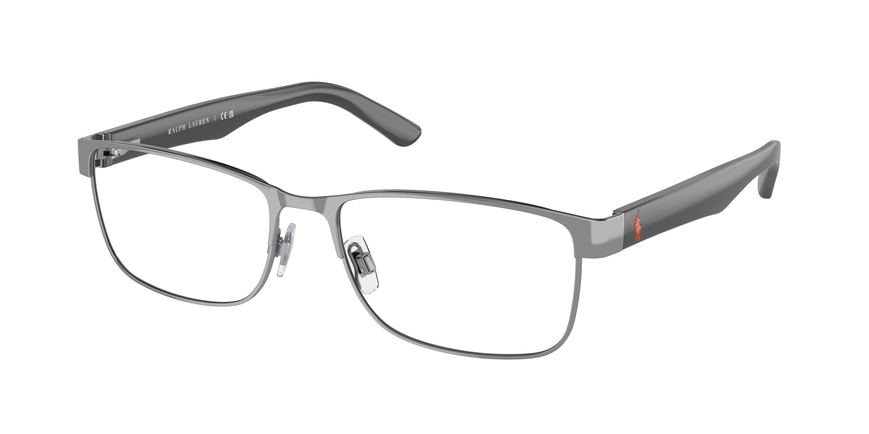 Polo PH1157 Rectangle Eyeglasses  9216-Shiny Gunmetal 57-150-17 - Color Map Grey