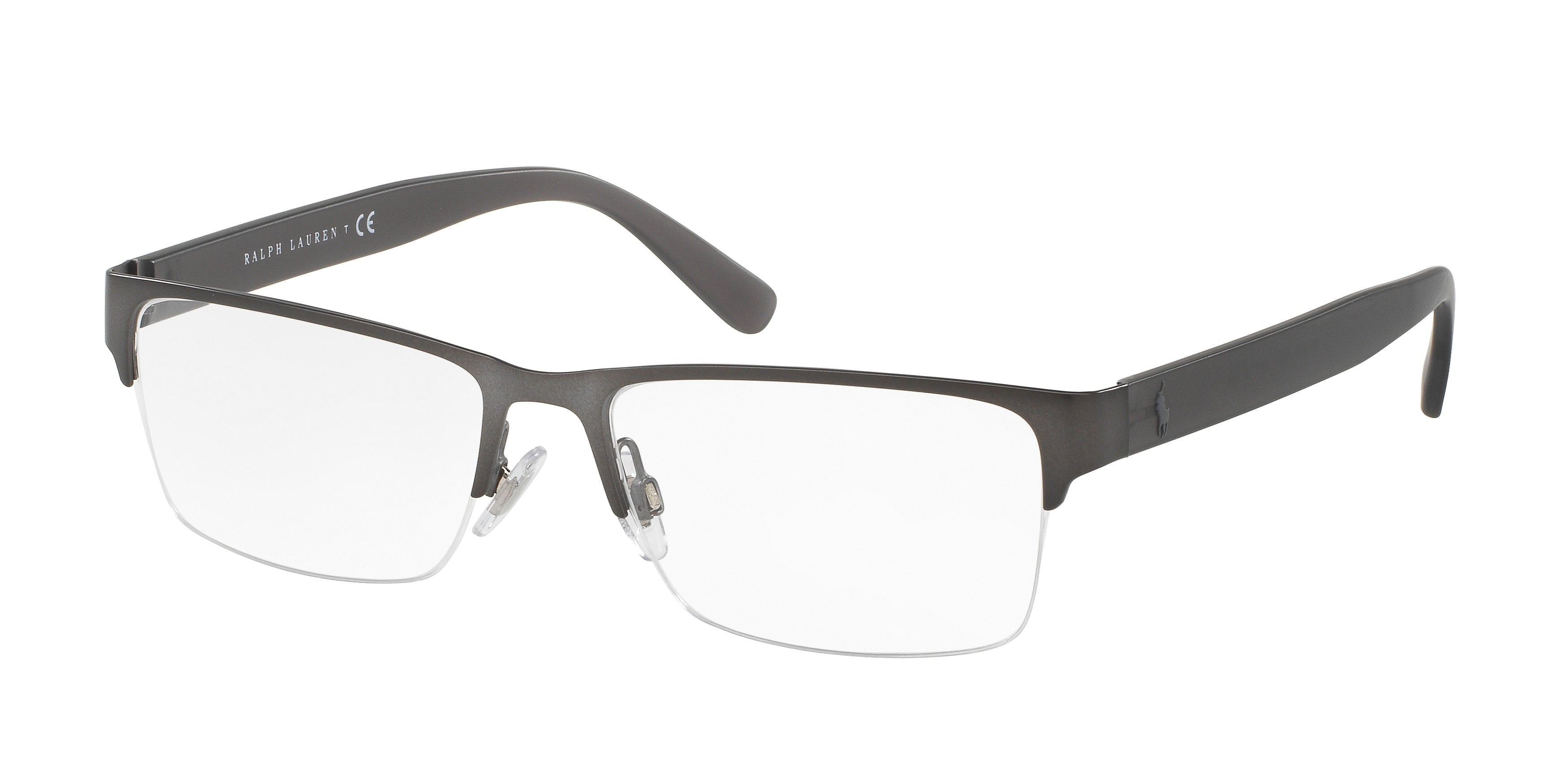 Polo PH1164 Rectangle Eyeglasses  9157-Matte Dark Gunmetal 56-145-17 - Color Map Grey