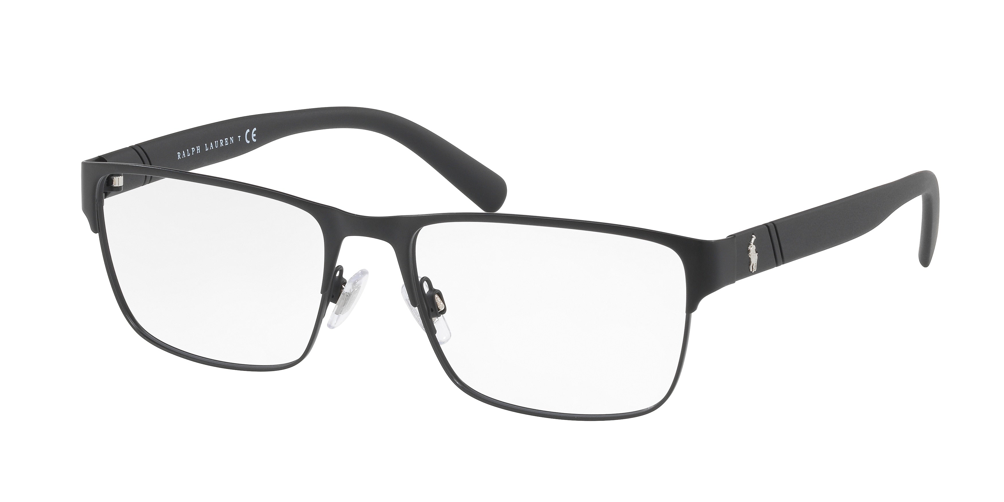 Polo PH1175 Rectangle Eyeglasses  9038-Matte Black 56-145-18 - Color Map Black