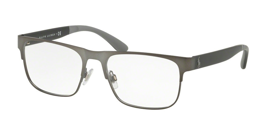 Polo PH1178 Rectangle Eyeglasses  9157-SEMISHINY DARK GUNMETAL 56-18-145 - Color Map gunmetal
