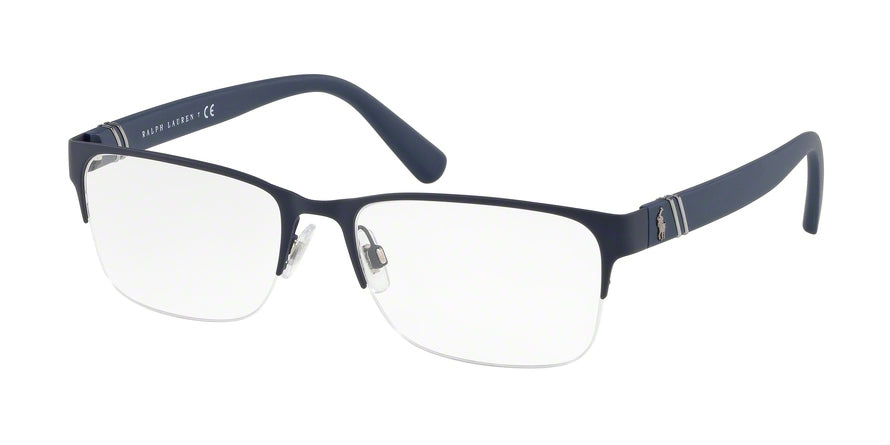 Polo PH1181 Rectangle Eyeglasses  9303-MATTE NAVY BLUE 56-18-145 - Color Map blue