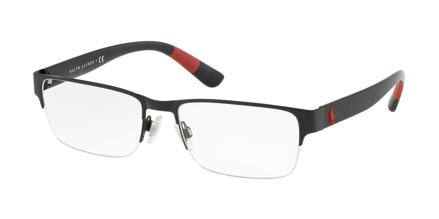 Polo PH1185 Rectangle Eyeglasses  9267-SEMISHINY BLACK 54-18-145 - Color Map black