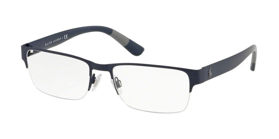 Polo PH1185 Rectangle Eyeglasses  9303-MATTE NAVY BLUE 56-18-145 - Color Map blue