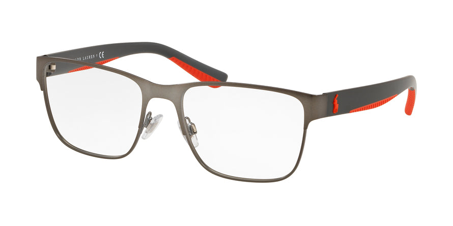 Polo PH1186 Rectangle Eyeglasses  9050-MATTE GUNMETAL 56-18-145 - Color Map gunmetal