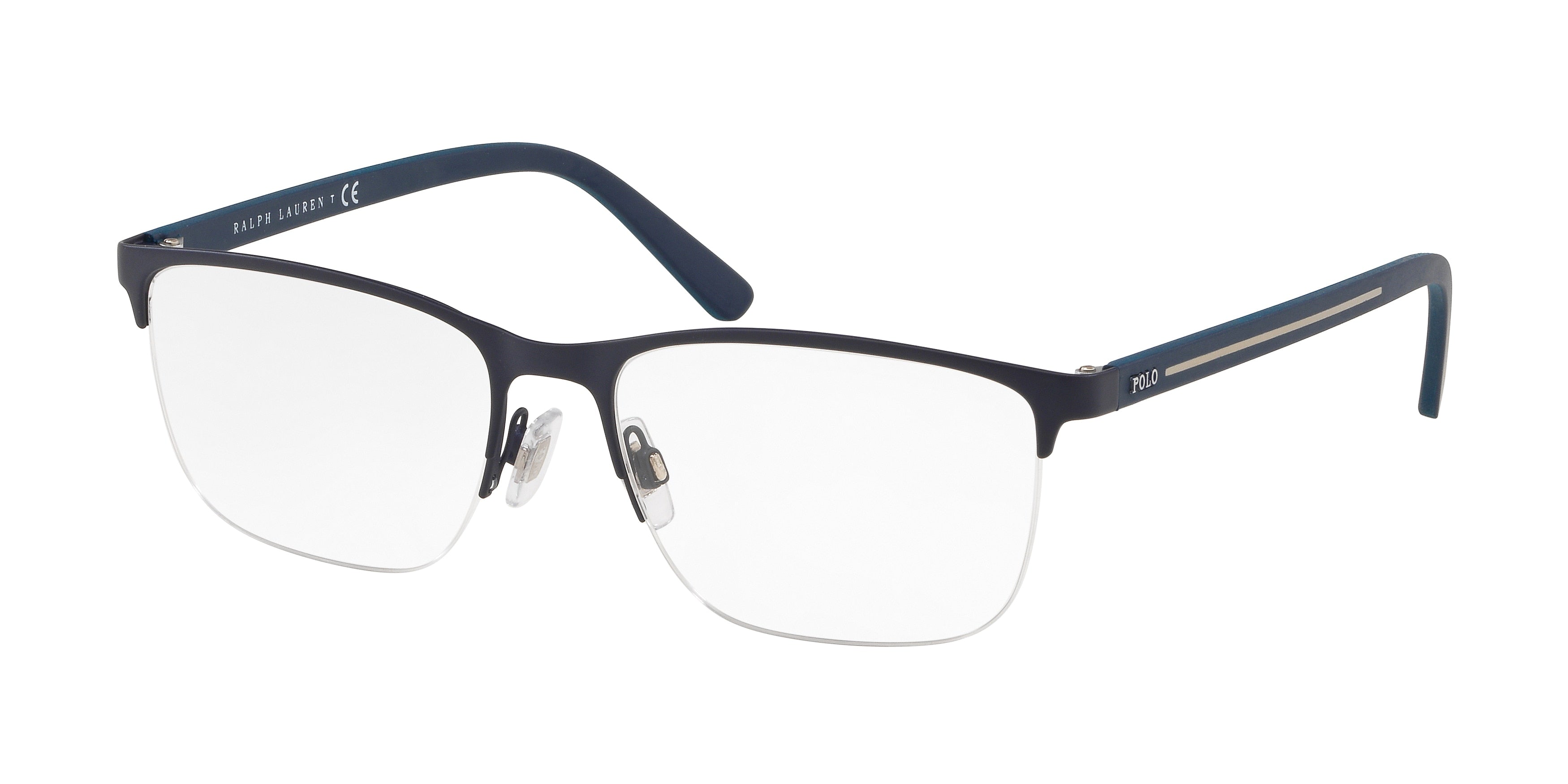 Polo PH1187 Pillow Eyeglasses  9303-Matte Navy Blue 55-145-17 - Color Map Blue