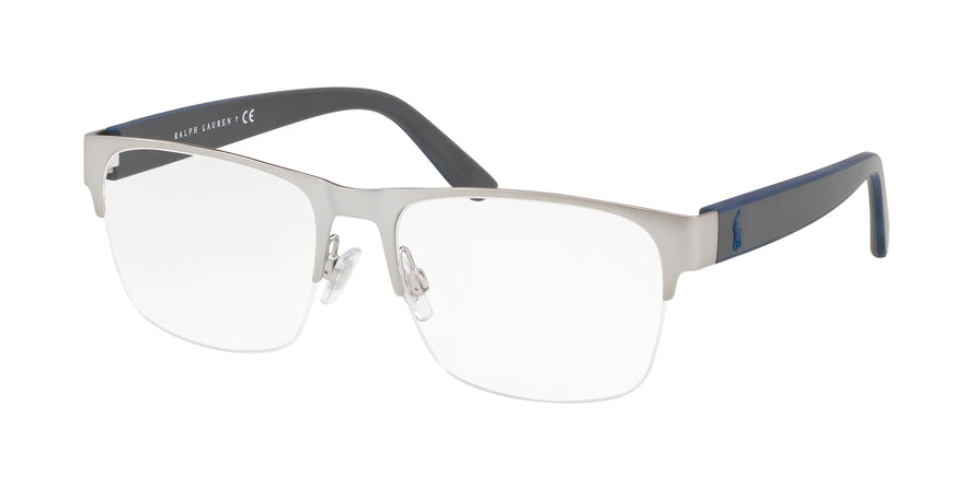 Polo PH1188 Pillow Eyeglasses  9010-MATTE SILVER 54-18-145 - Color Map silver