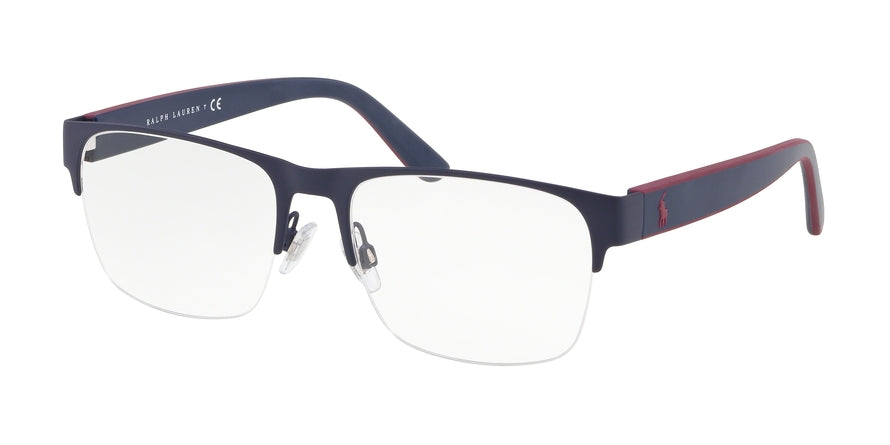 Polo PH1188 Pillow Eyeglasses  9303-MATTE BLUE 56-18-145 - Color Map blue