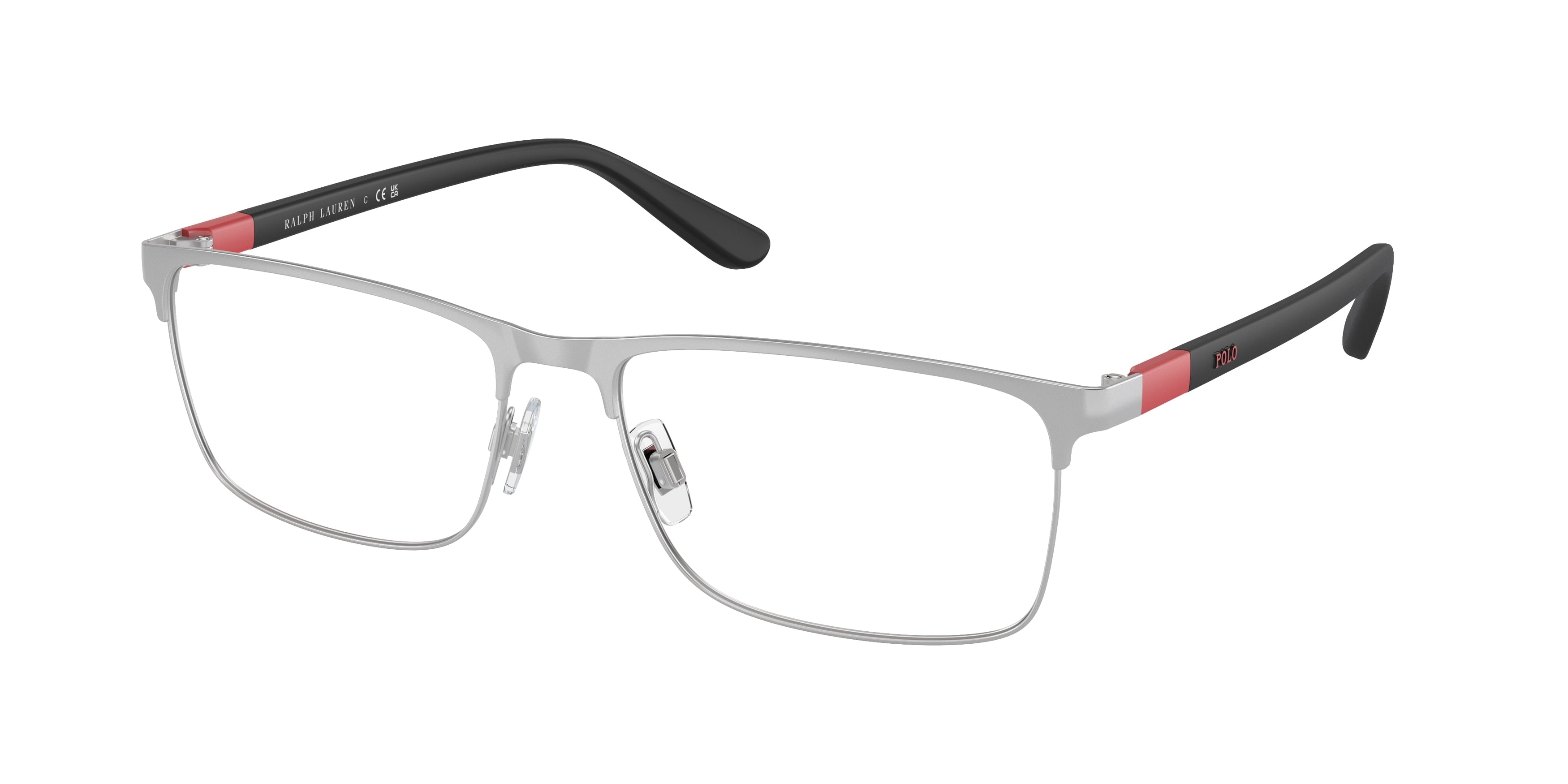 Polo PH1190 Rectangle Eyeglasses  9466-Semishiny Silver 58-145-17 - Color Map Silver