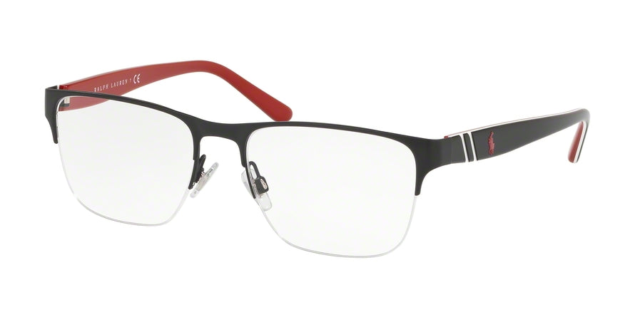 Polo PH1191 Square Eyeglasses  9038-MATTE BLACK 55-18-145 - Color Map black