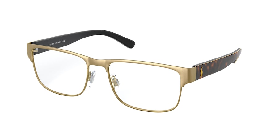 Polo PH1195 Pillow Eyeglasses  9402-SEMISHINY BRASS/SHINY 55-17-145 - Color Map brass