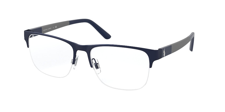 Polo PH1196 Rectangle Eyeglasses  9303-MATTE NAVY BLUE 55-17-145 - Color Map blue