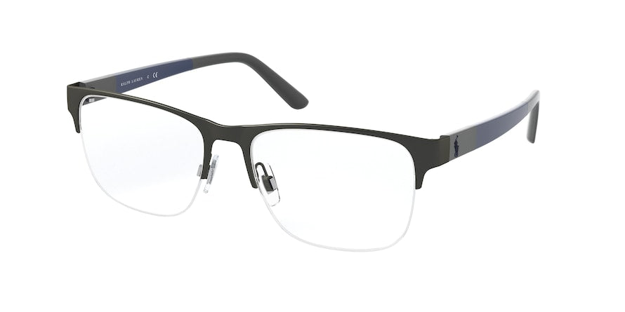 Polo PH1196 Rectangle Eyeglasses  9396-MATTE DARK GUNMETAL 55-17-145 - Color Map gunmetal