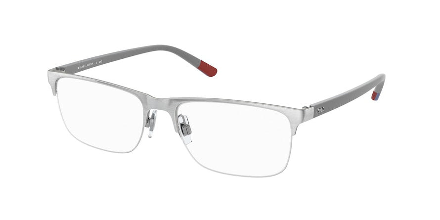 Polo PH1202 Pillow Eyeglasses  9088-SHINY BRUSHED SILVER 55-17-145 - Color Map silver