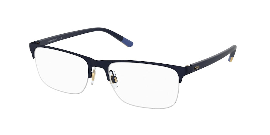 Polo PH1202 Pillow Eyeglasses  9303-MATTE NAVY BLUE 55-17-145 - Color Map blue
