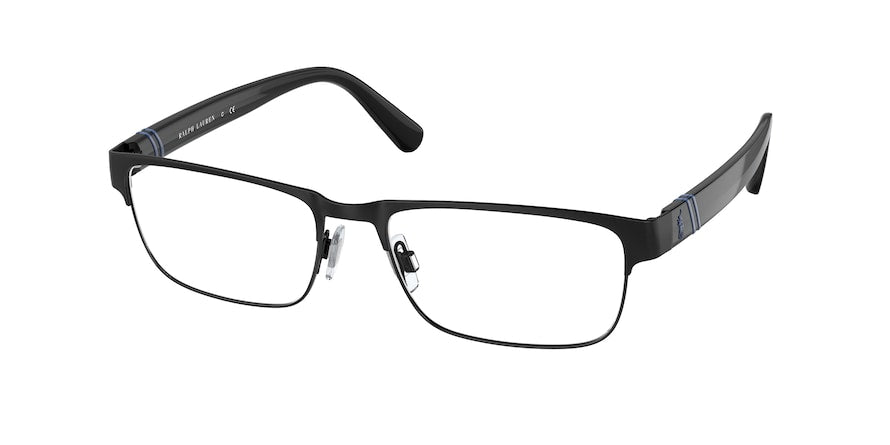 Polo PH1203 Rectangle Eyeglasses  9003-SHINY BLACK 55-17-145 - Color Map black