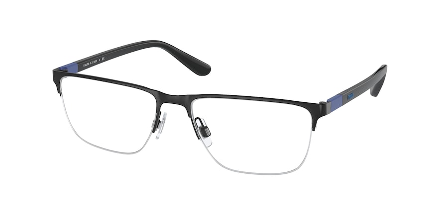 Polo PH1206 Pillow Eyeglasses  9267-SEMI-SHINY BLACK 56-17-145 - Color Map black