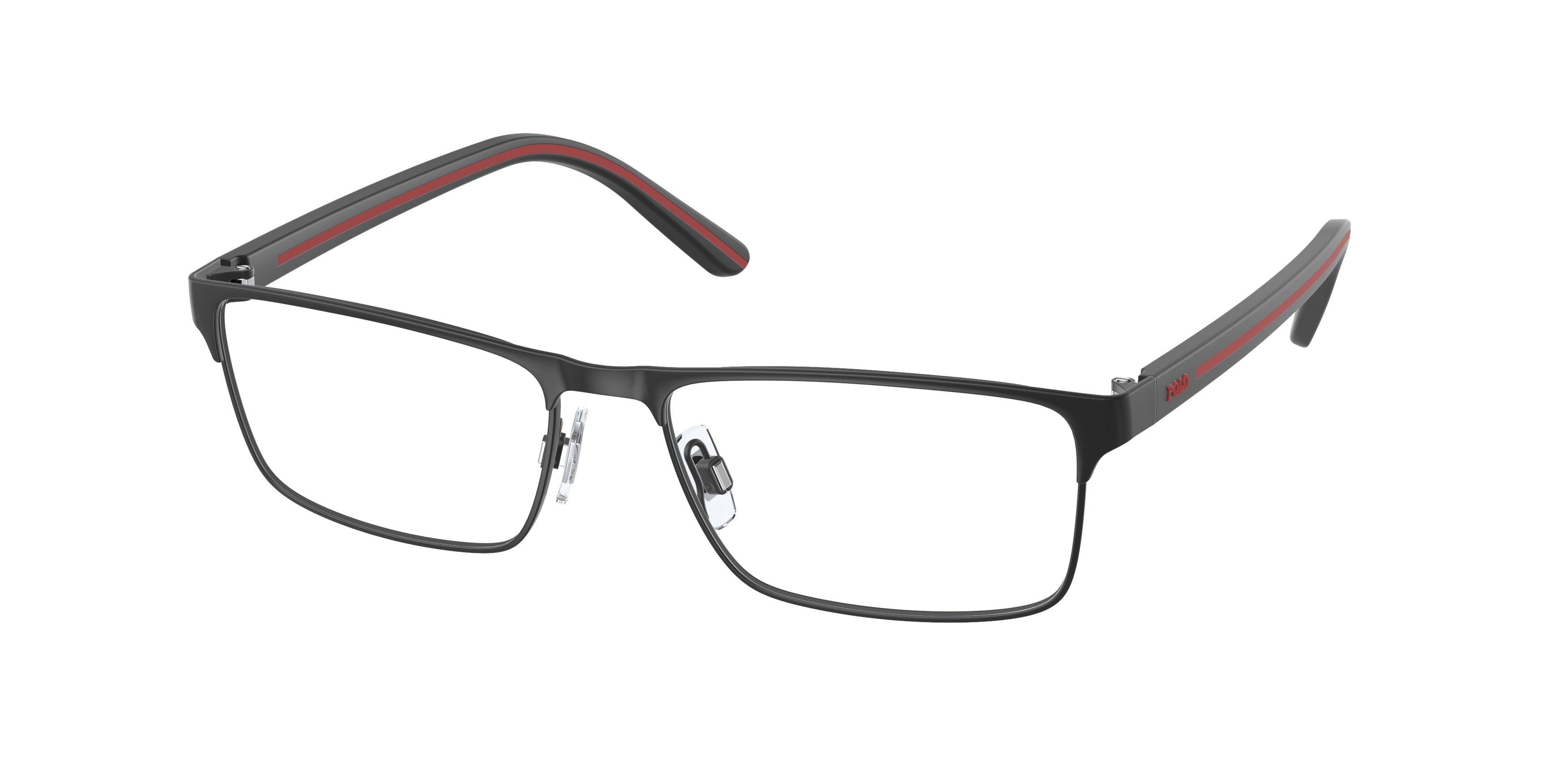 Polo PH1207 Rectangle Eyeglasses  9160-Matte Black 56-145-16 - Color Map Black