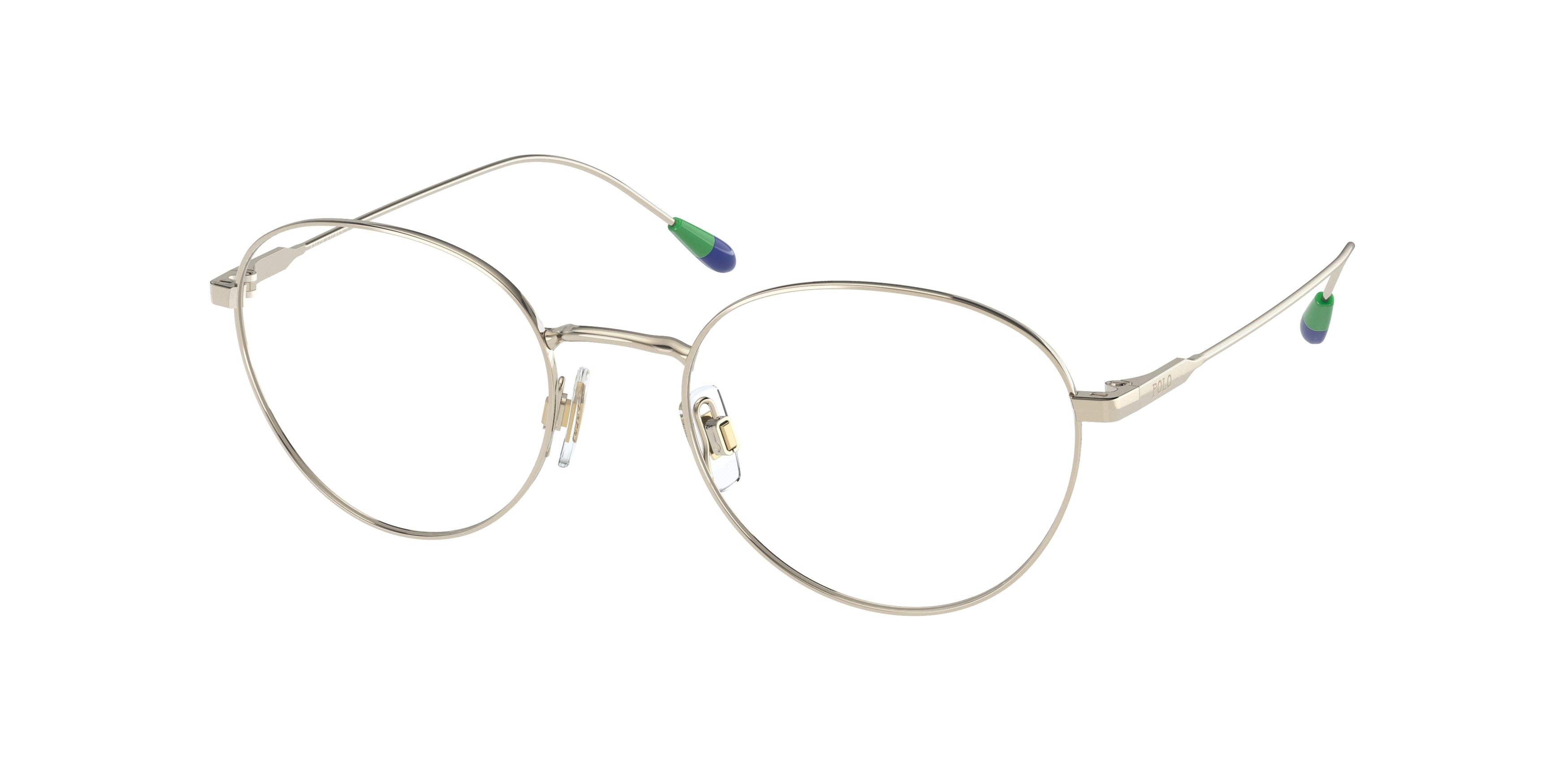 Polo PH1208 Oval Eyeglasses  9116-Shiny Pale Gold 51-145-19 - Color Map Gold