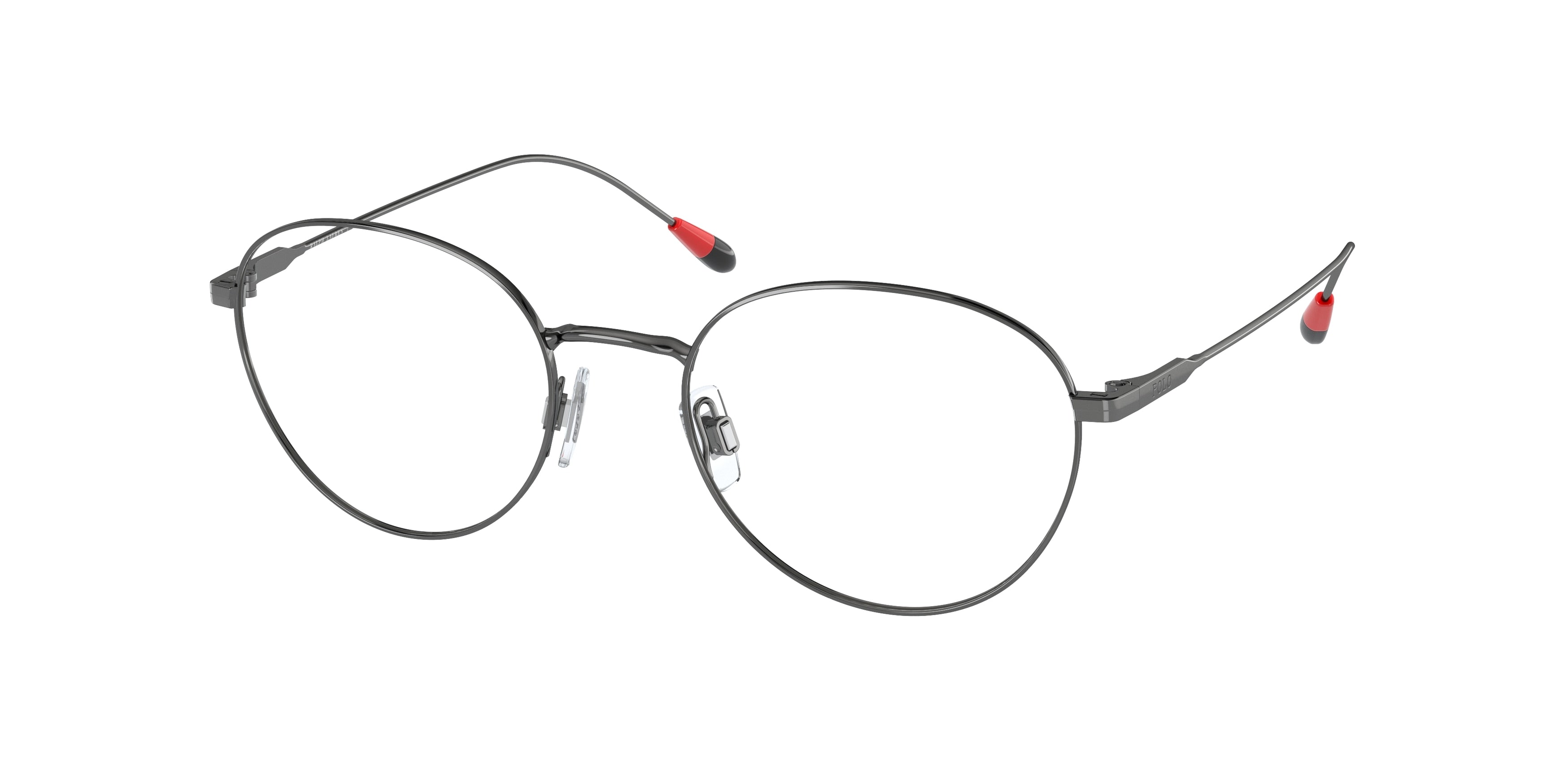Polo PH1208 Oval Eyeglasses  9157-Shiny Dark Gunmetal 51-145-19 - Color Map Grey
