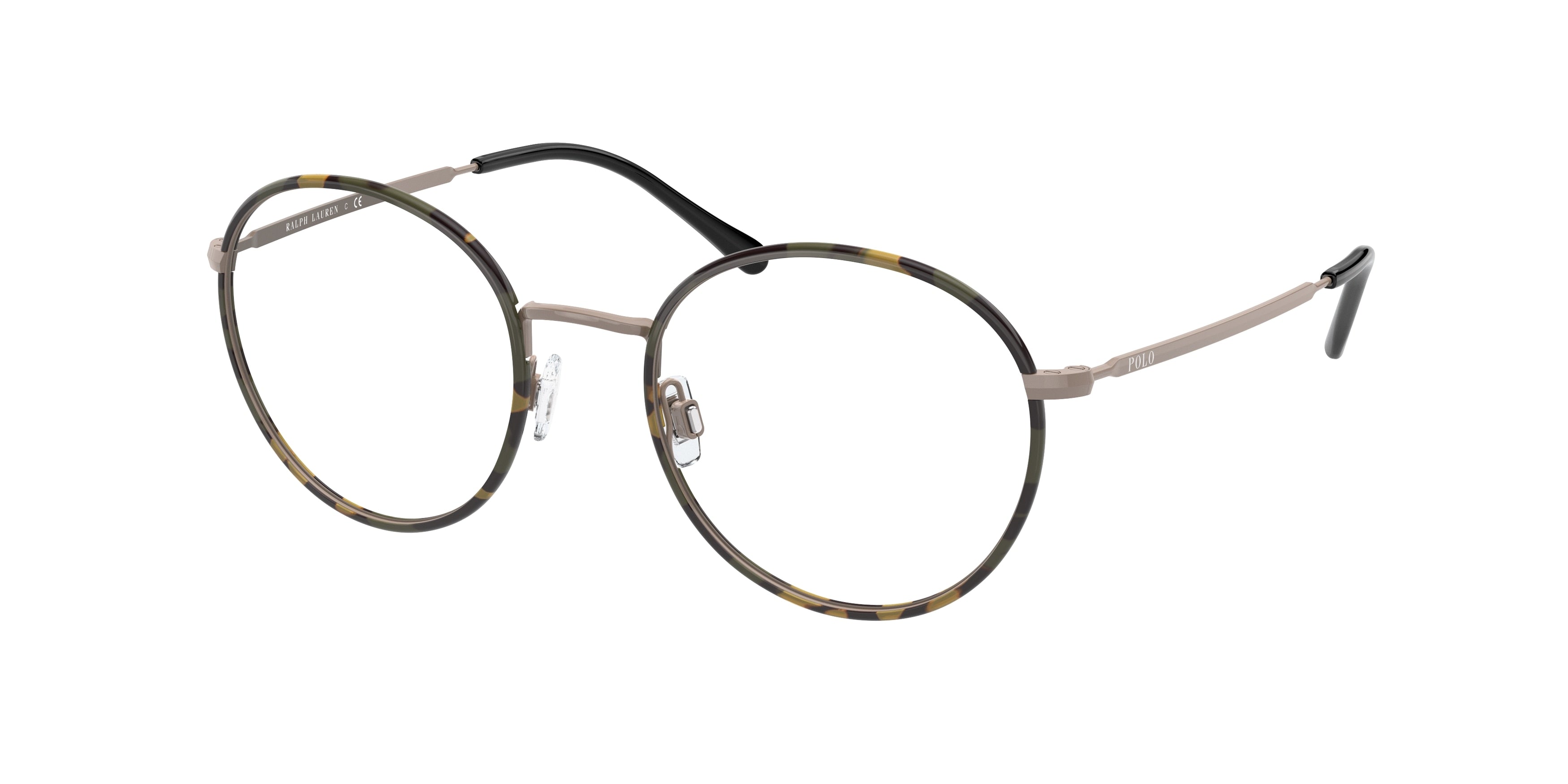 Polo PH1210 Round Eyeglasses  9431-Semishiny Vintage Khaki 51-145-20 - Color Map Brown