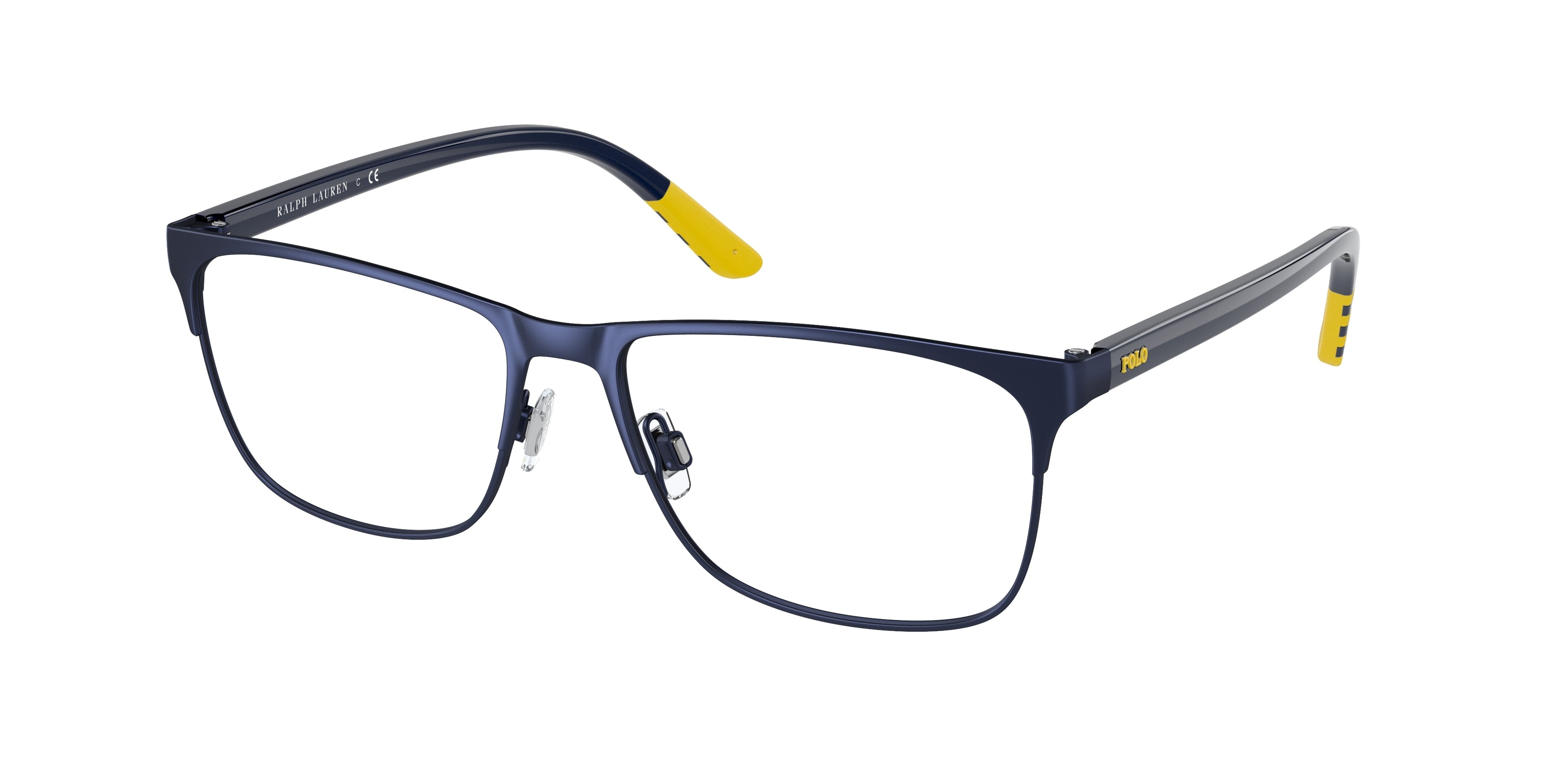 Polo PH1211 Rectangle Eyeglasses  9421-Semishiny Navy Blue 55-145-16 - Color Map Blue