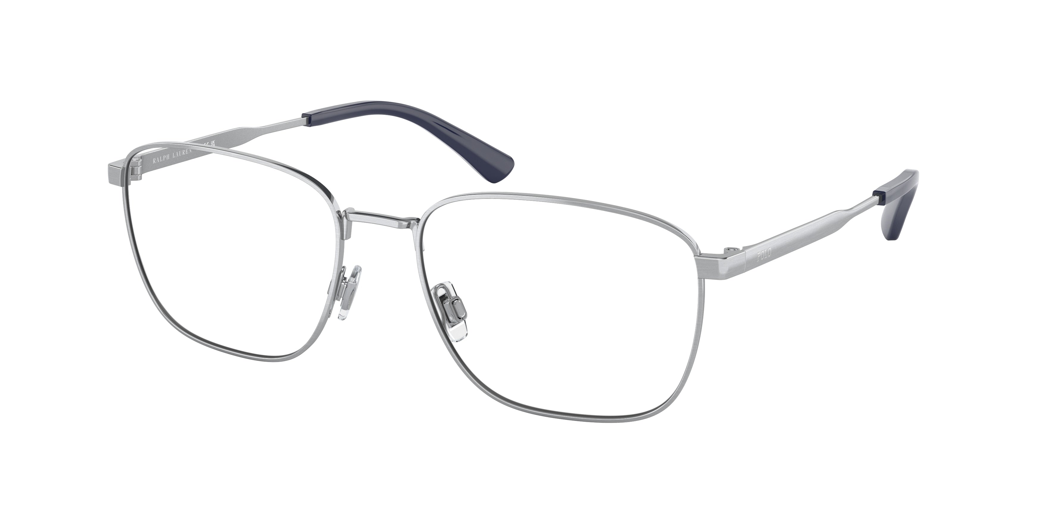 Polo PH1214 Rectangle Eyeglasses  9030-Shiny Brushed Silver 56-145-18 - Color Map Silver