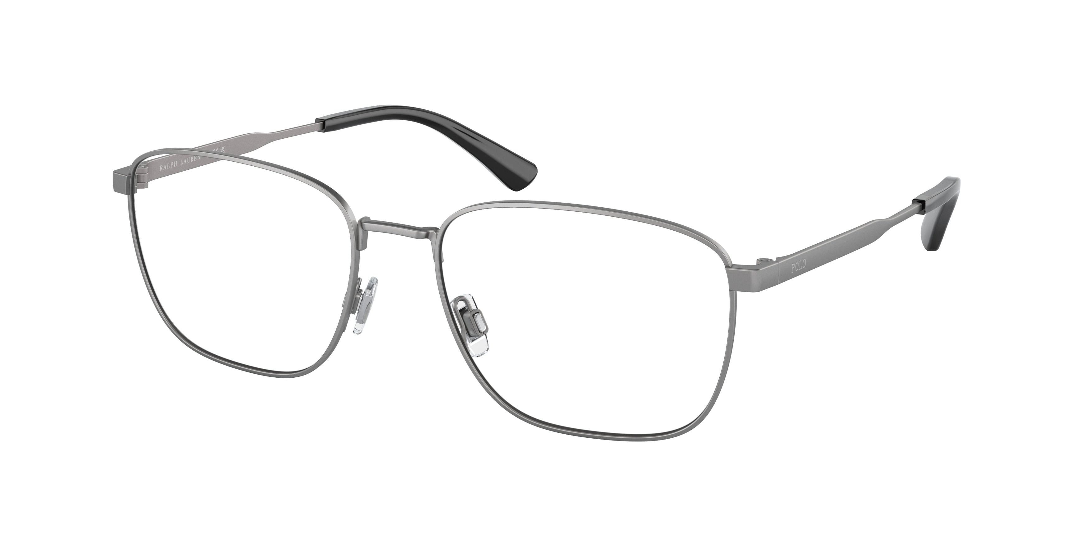 Polo PH1214 Rectangle Eyeglasses  9266-Semishiny Gunmetal 56-145-18 - Color Map Grey