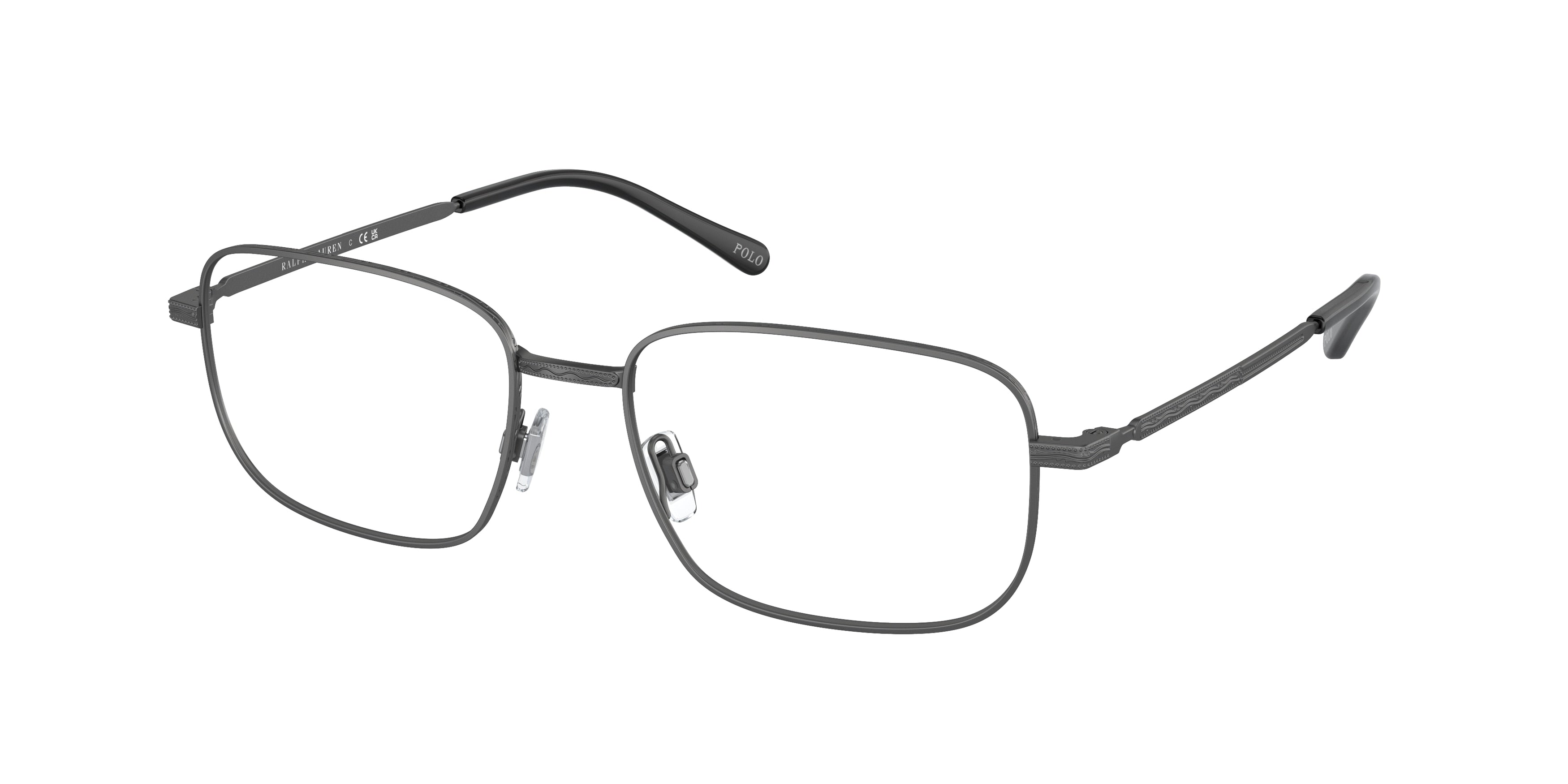 Polo PH1218 Pillow Eyeglasses  9307-Semishiny Dark Gunmetal 54-145-17 - Color Map Grey