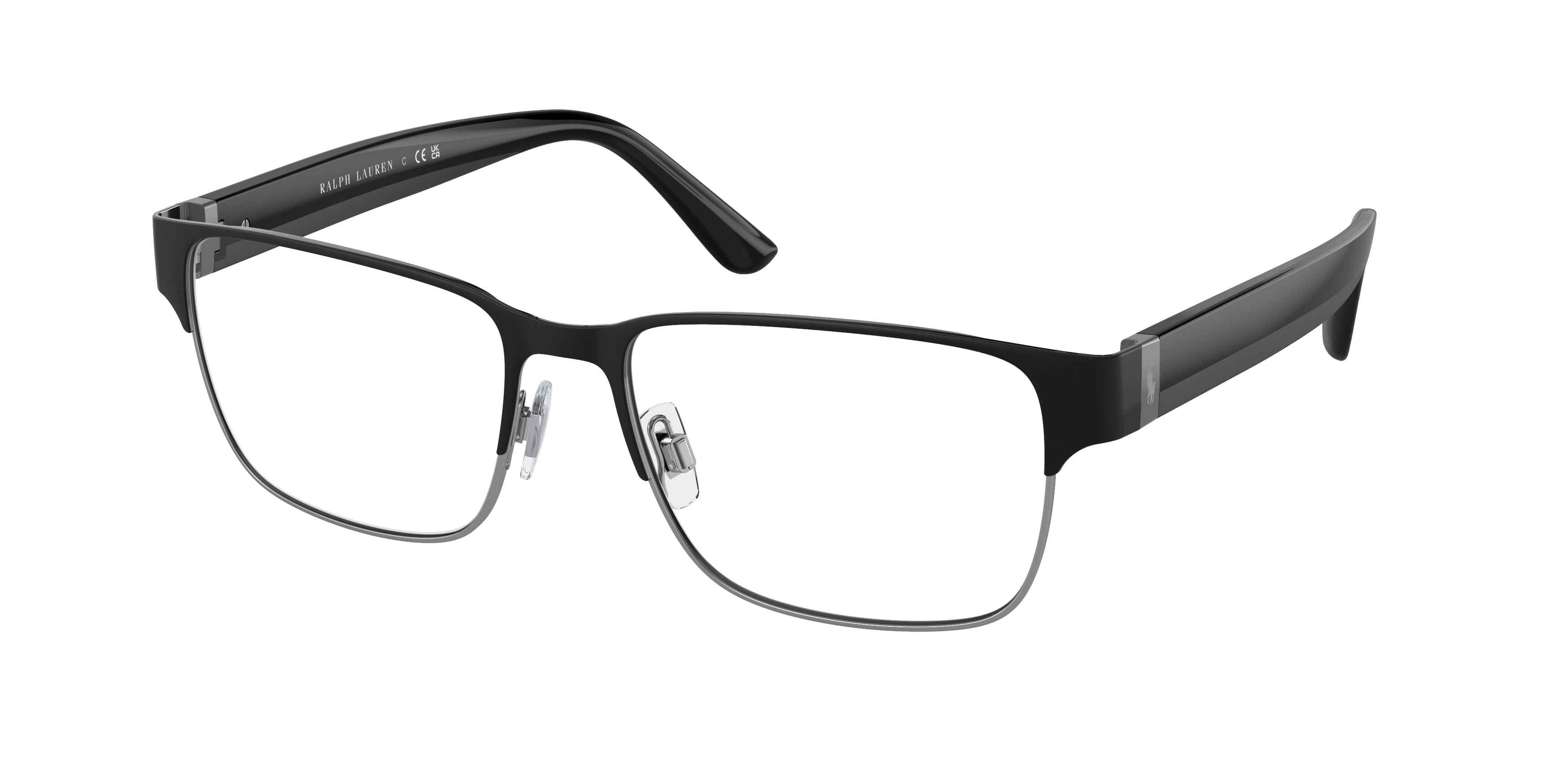 Polo PH1219 Rectangle Eyeglasses  9325-Semishiny Black 56-150-17 - Color Map Black