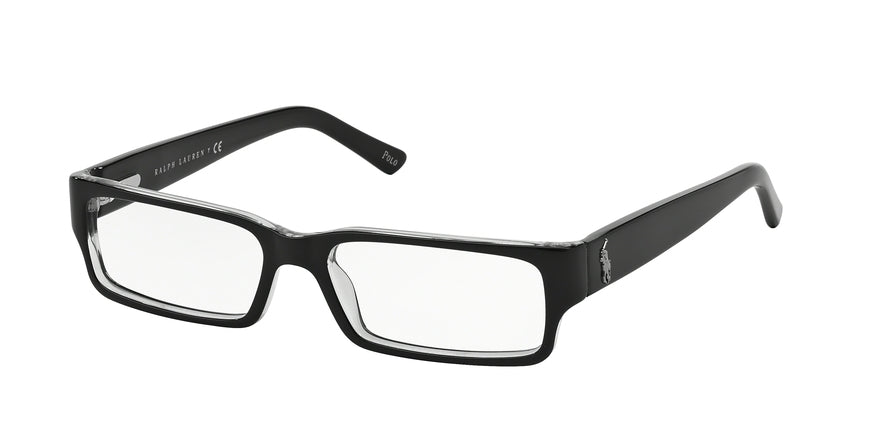 Polo PH2039 Rectangle Eyeglasses  5011-TOP BLACK/CRYSTAL 54-15-140 - Color Map brown
