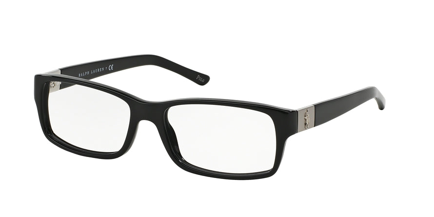 Polo PH2046 Rectangle Eyeglasses  5001-SHINY BLACK 56-16-140 - Color Map black