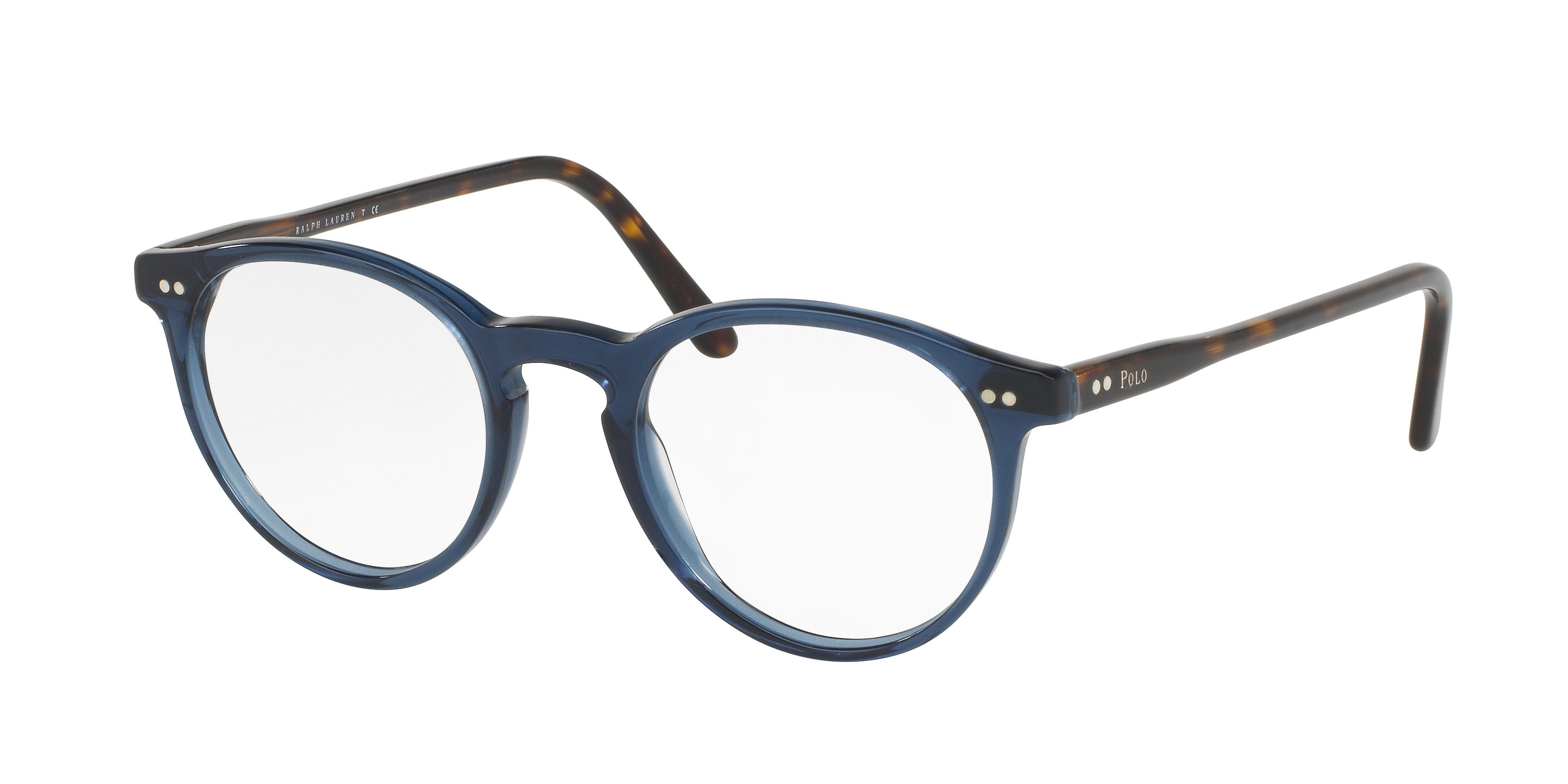 Polo PH2083 Phantos Eyeglasses  5276-Shiny Transparent Blue 48-145-20 - Color Map Blue