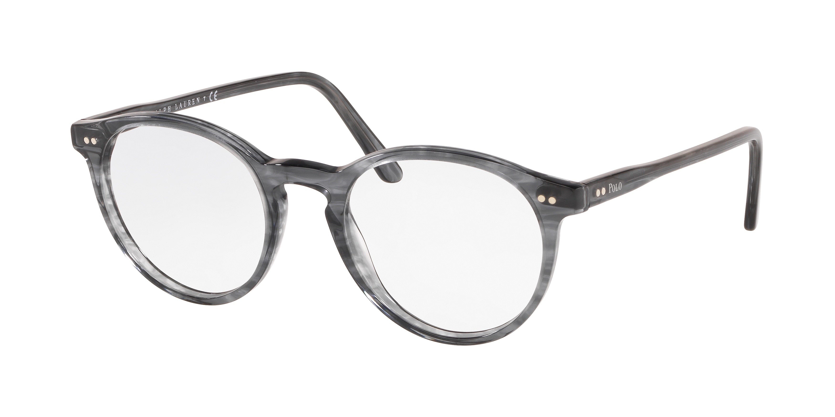 Polo PH2083 Phantos Eyeglasses  5821-Shiny Striped Grey 48-145-20 - Color Map Grey