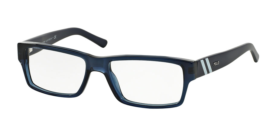 Polo PH2085 Rectangle Eyeglasses  5276-DARK BLUE TRANSPARENT 52-16-140 - Color Map blue