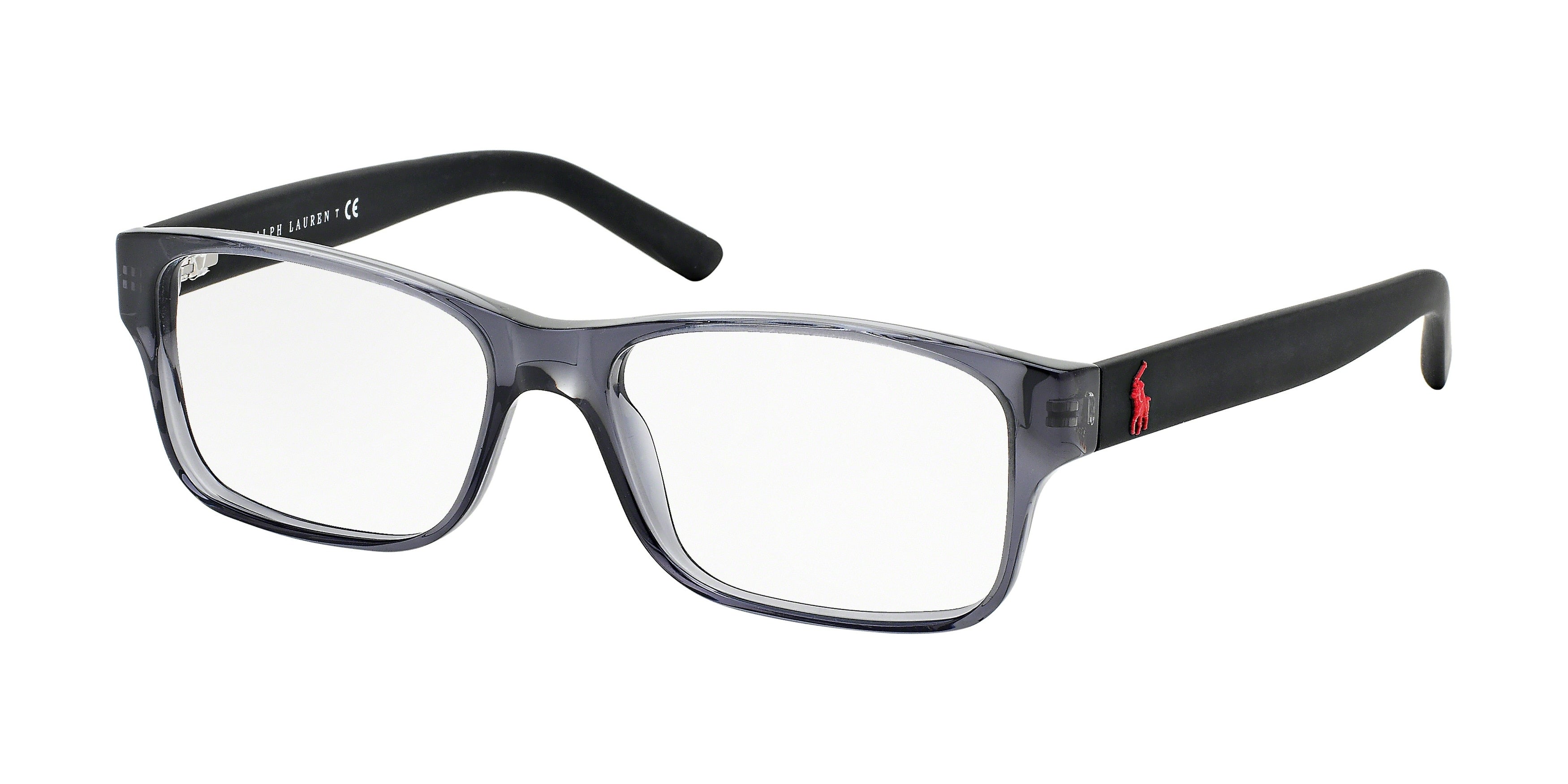 Polo PH2117 Rectangle Eyeglasses  5407-Shiny Transparent Grey 54-145-16 - Color Map Grey