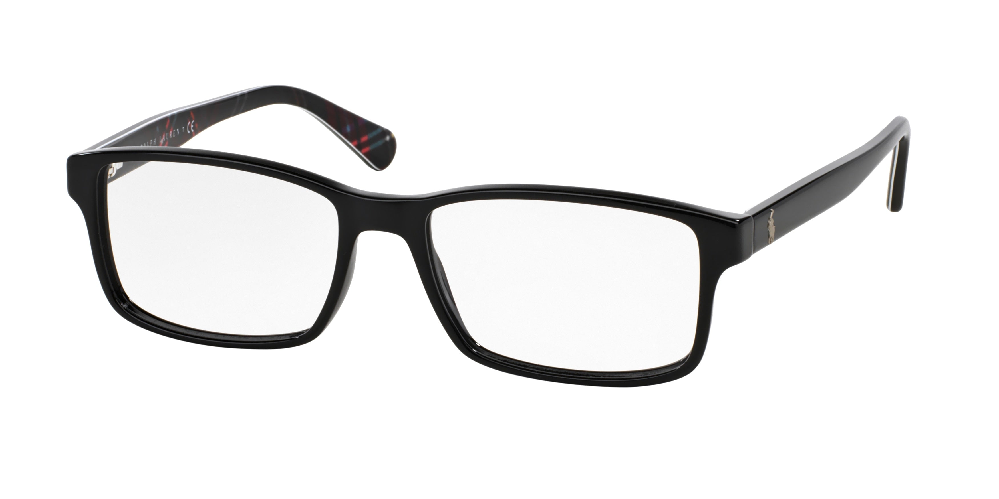 Polo PH2123 Rectangle Eyeglasses  5489-Shiny Black 56-145-17 - Color Map Black